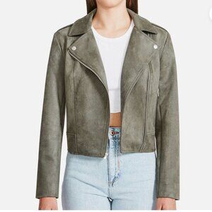 BB Dakota Green Moss Ain’t It Cool Faux Suede Jacket (XS)